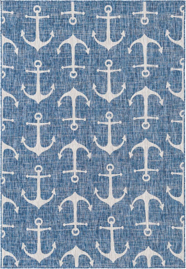 Detail image of 6' x 9' Easy-Clean Coastal Indoor / Outdoor Rug