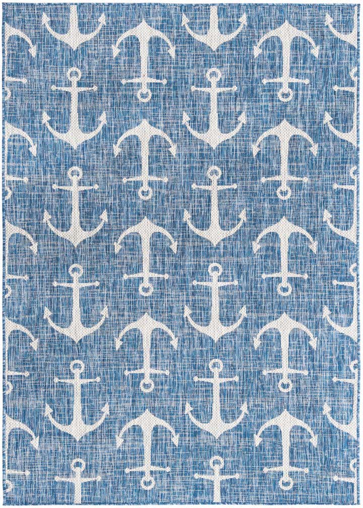 5' 3 x 8' Easy-Clean Coastal Indoor / Outdoor Rug