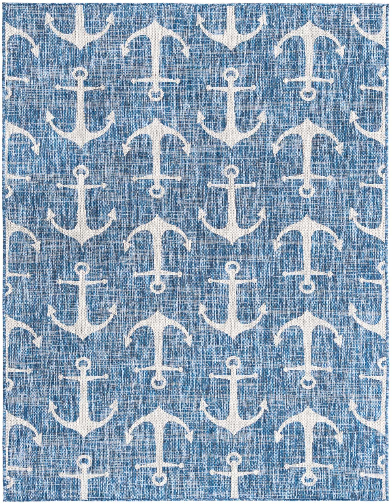 5' 3 x 8' Easy-Clean Coastal Indoor / Outdoor Rug