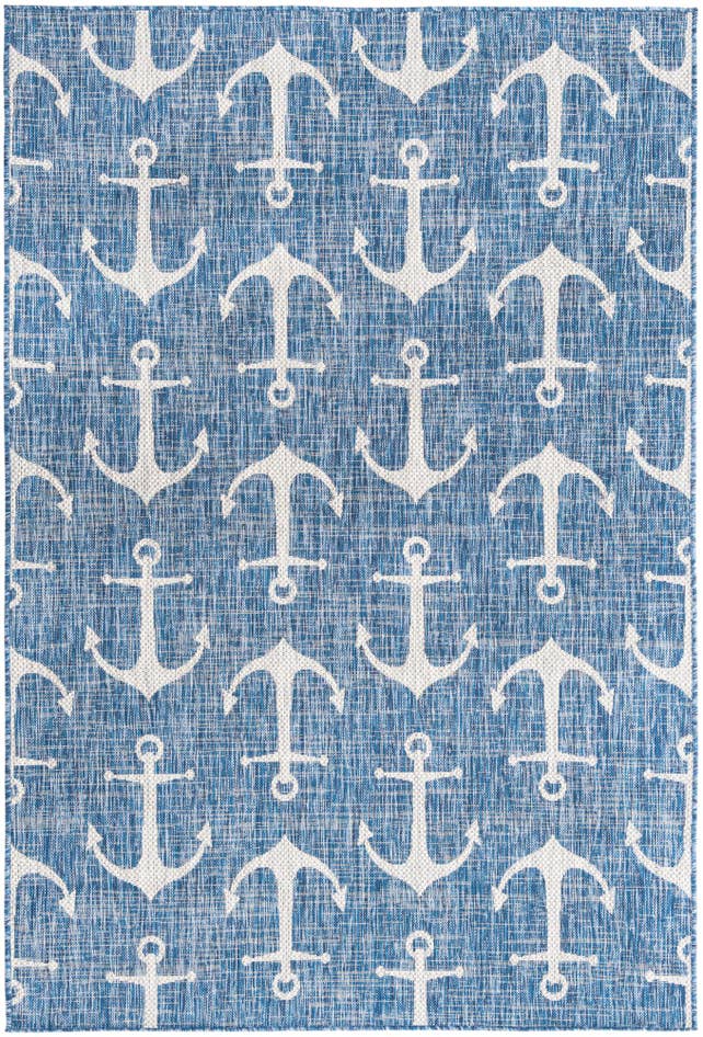 Detail image of 5' 3 x 8' Easy-Clean Coastal Indoor / Outdoor Rug