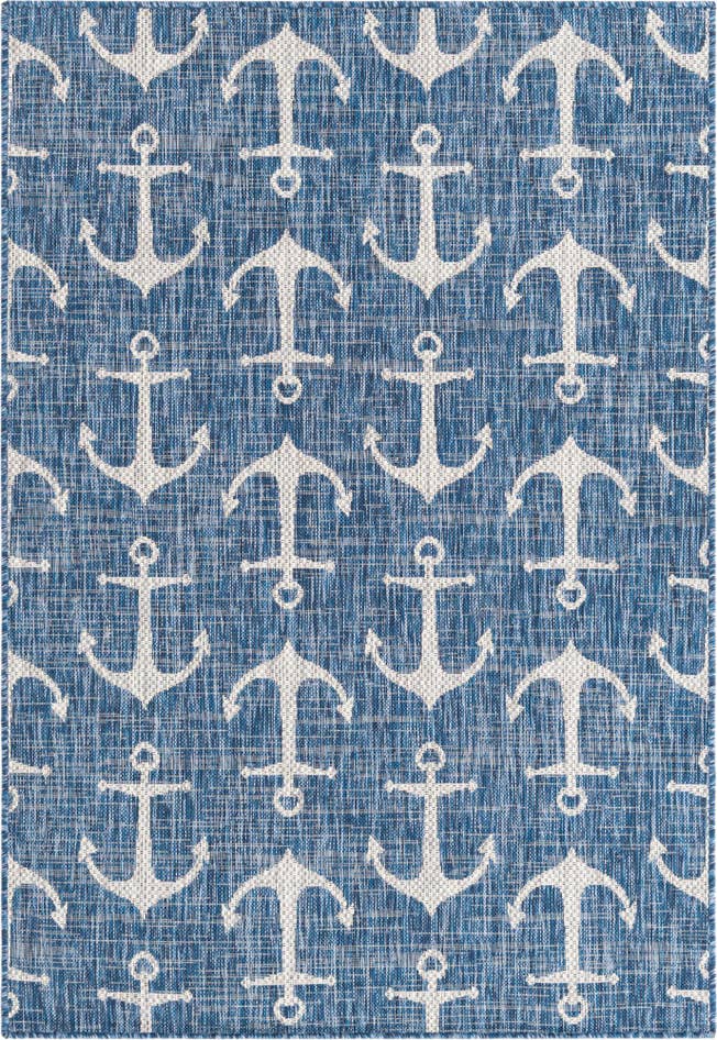 Detail image of 4' x 6' Easy-Clean Coastal Indoor / Outdoor Rug