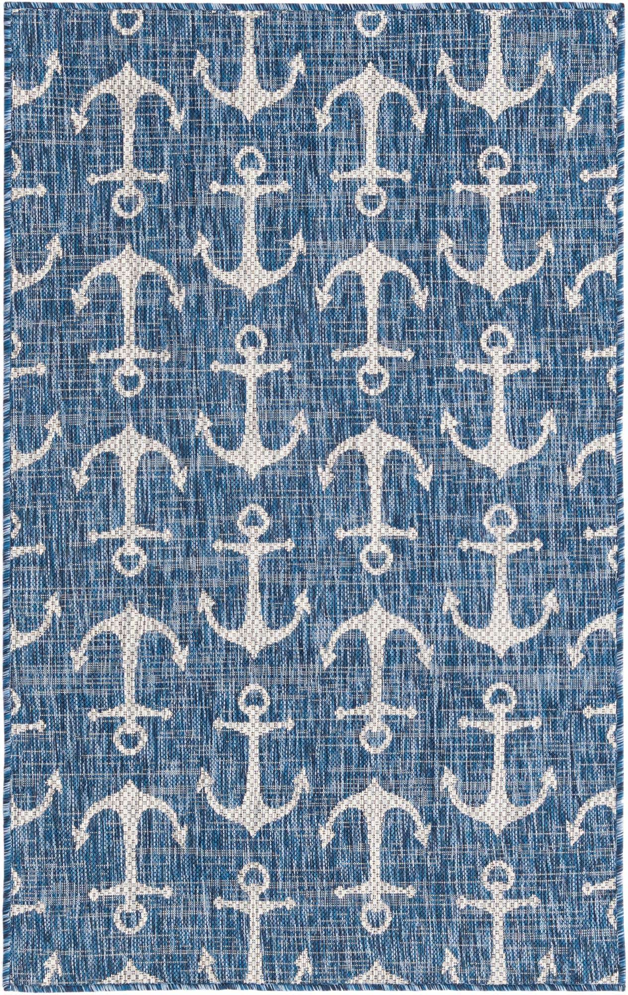 3' x 5' 3 Easy-Clean Coastal Indoor / Outdoor Rug
