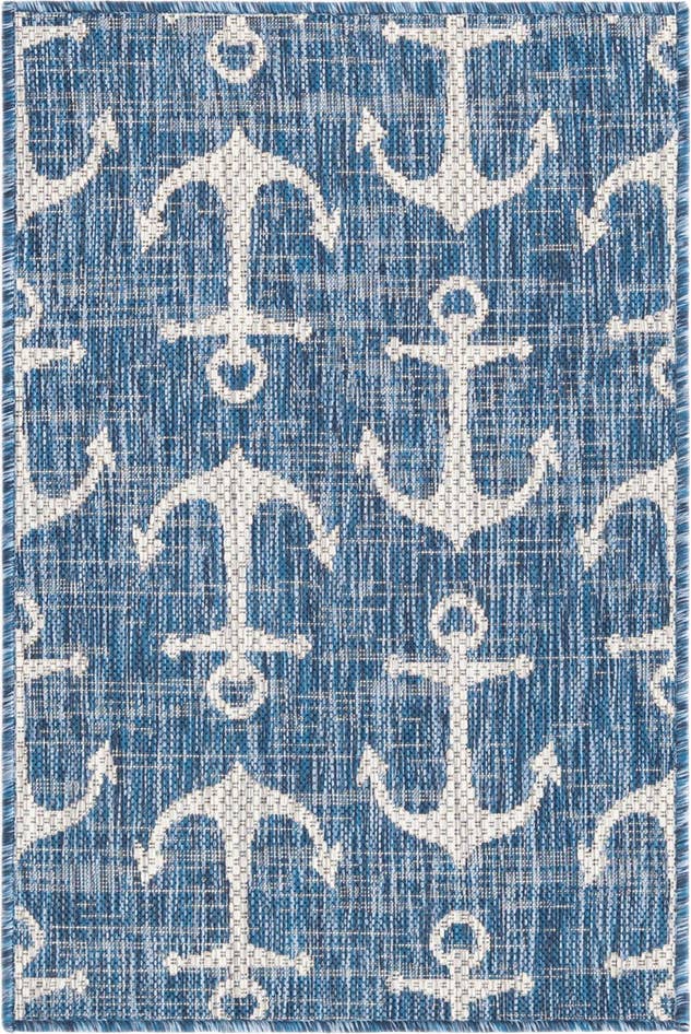 Detail image of 2' x 3' Easy-Clean Coastal Indoor / Outdoor Rug