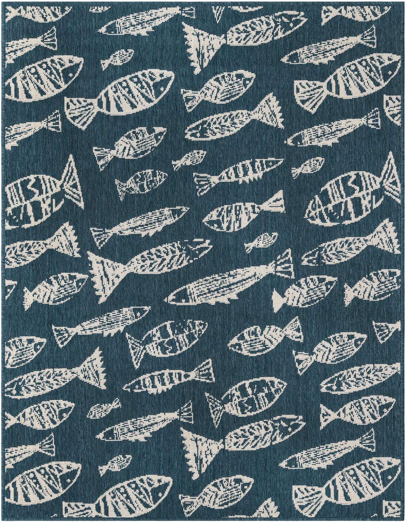 4' x 6' Easy-Clean Coastal Indoor / Outdoor Rug