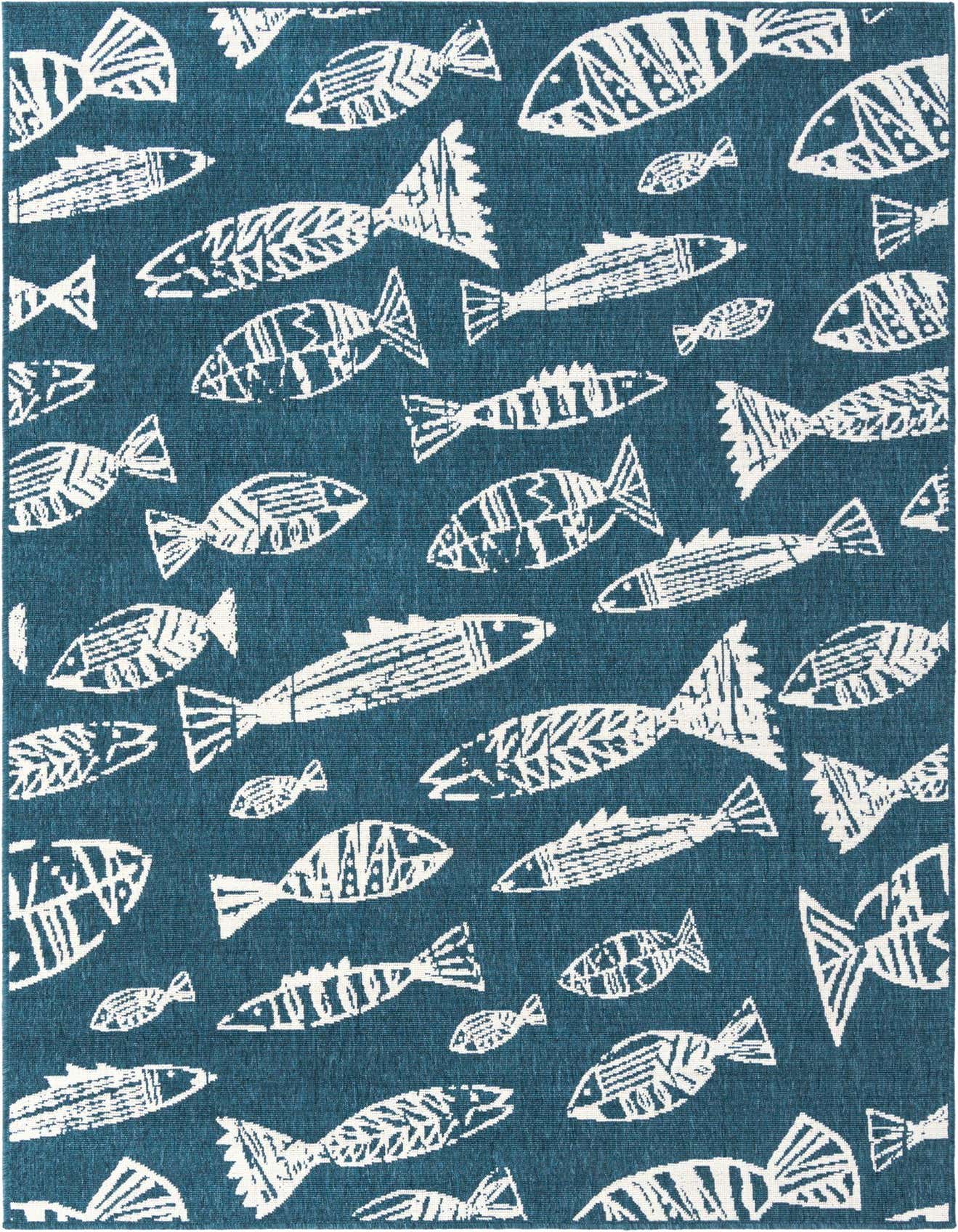 5' 3 x 8' Easy-Clean Coastal Indoor / Outdoor Rug