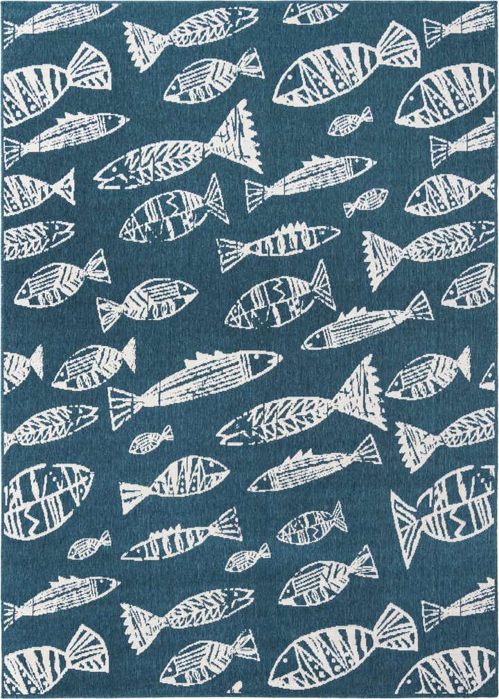 6' x 9' Easy-Clean Coastal Indoor / Outdoor Rug