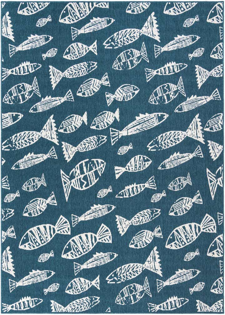 7' 10 x 10' Easy-Clean Coastal Indoor / Outdoor Rug
