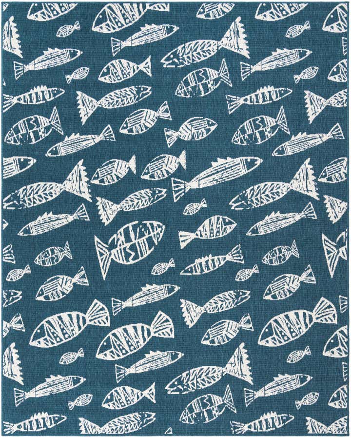 7' 10 x 10' Easy-Clean Coastal Indoor / Outdoor Rug
