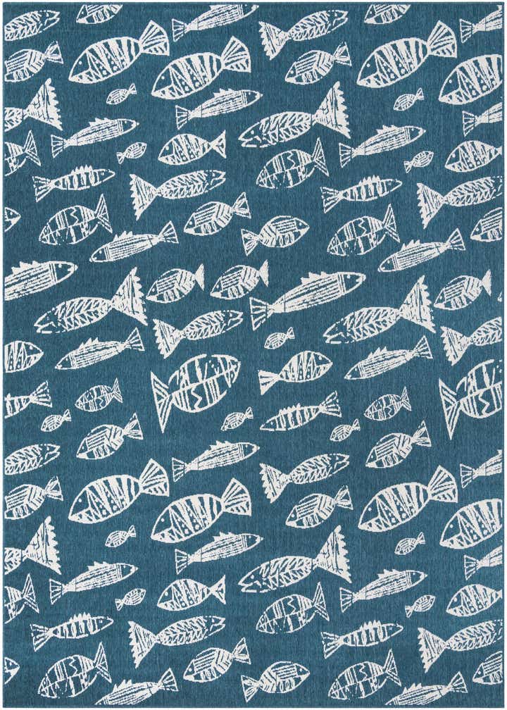 9' x 12' Easy-Clean Coastal Indoor / Outdoor Rug