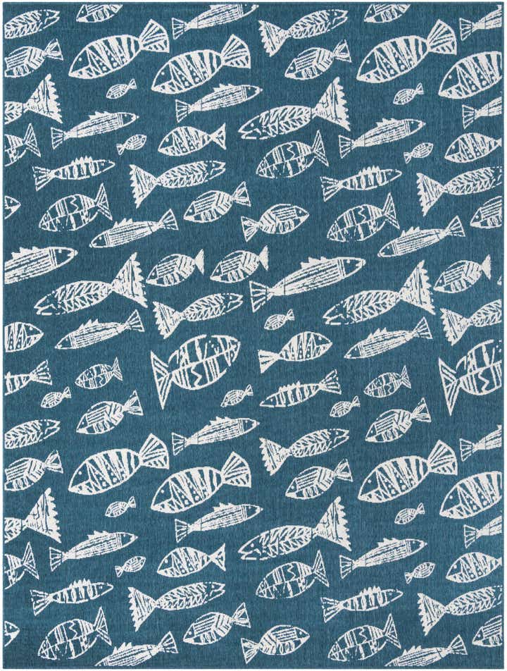 9' x 12' Easy-Clean Coastal Indoor / Outdoor Rug