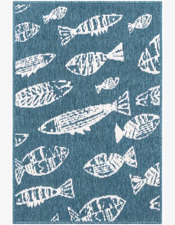 2' x 3' Easy-Clean Coastal Indoor / Outdoor Rug