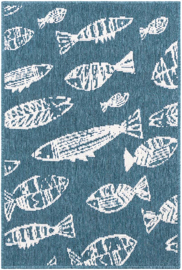 Detail image of 2' x 3' Easy-Clean Coastal Indoor / Outdoor Rug