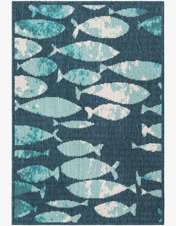 2' x 3' Easy-Clean Coastal Indoor / Outdoor Rug