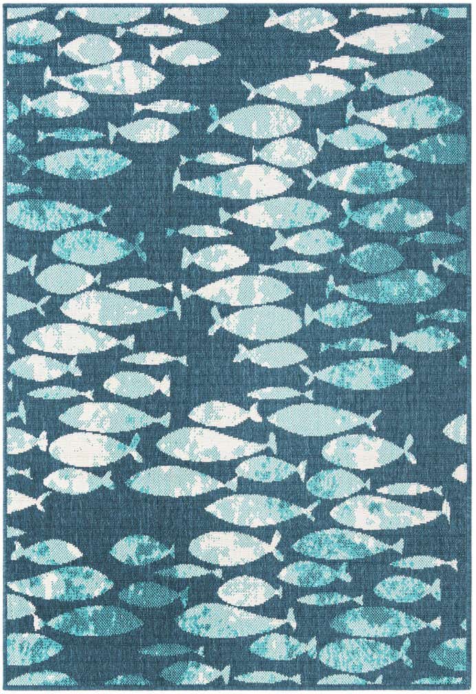 4' x 6' Easy-Clean Coastal Indoor / Outdoor Rug