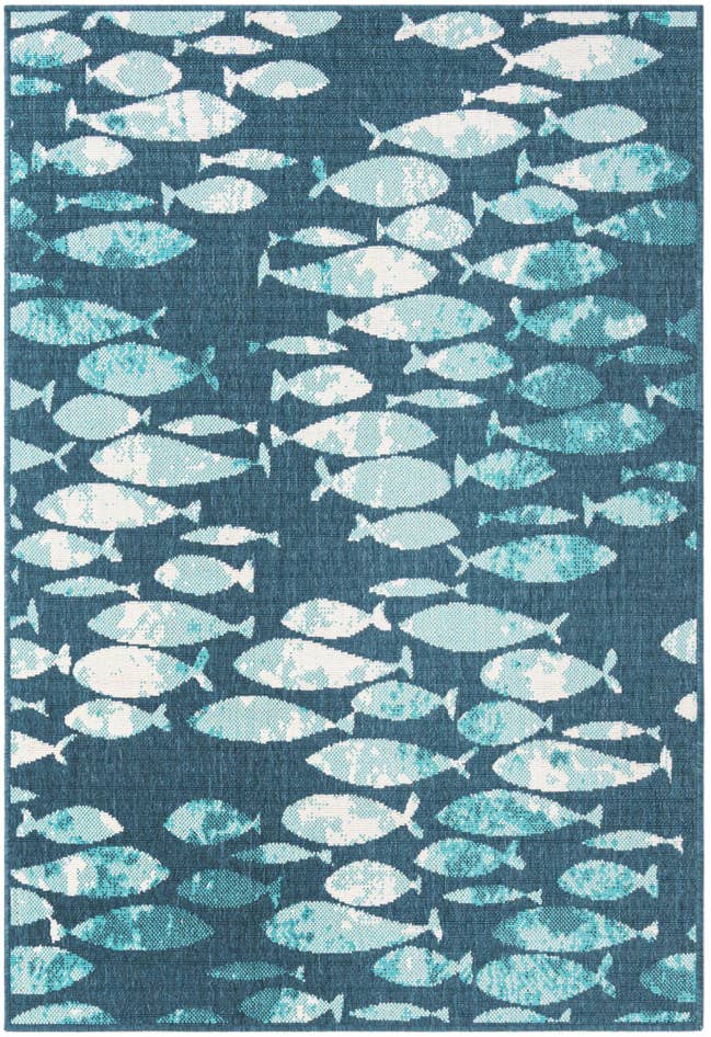Detail image of 4' x 6' Easy-Clean Coastal Indoor / Outdoor Rug