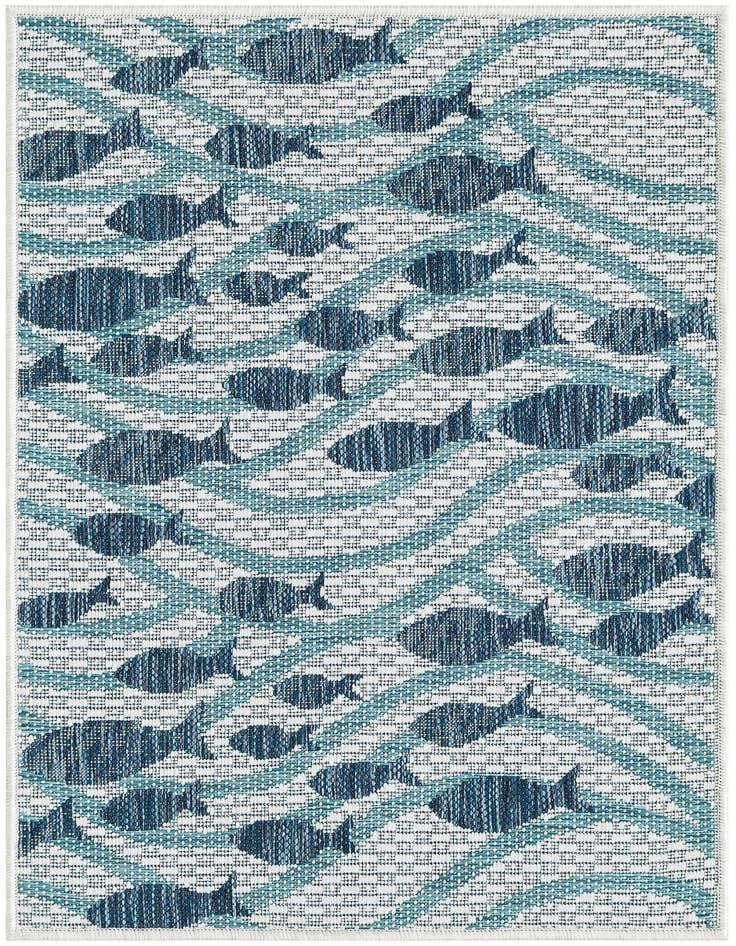 Detail image of 2' x 3' 1 Easy-Clean Coastal Indoor / Outdoor Rug