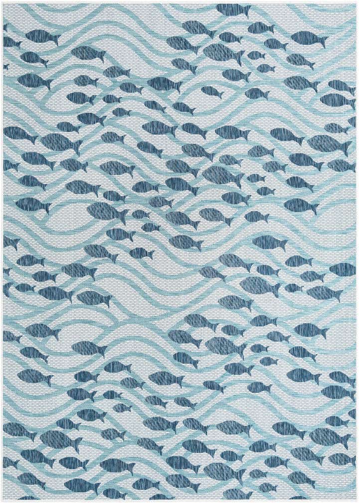 7' 10 x 10' Easy-Clean Coastal Indoor / Outdoor Rug