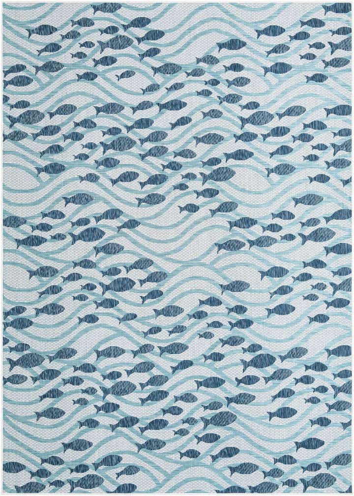 9' x 12' Easy-Clean Coastal Indoor / Outdoor Rug