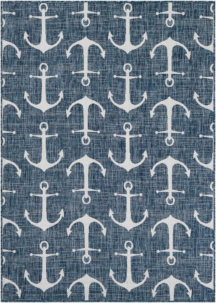 5' 3 x 7' Easy-Clean Coastal Indoor / Outdoor Rug
