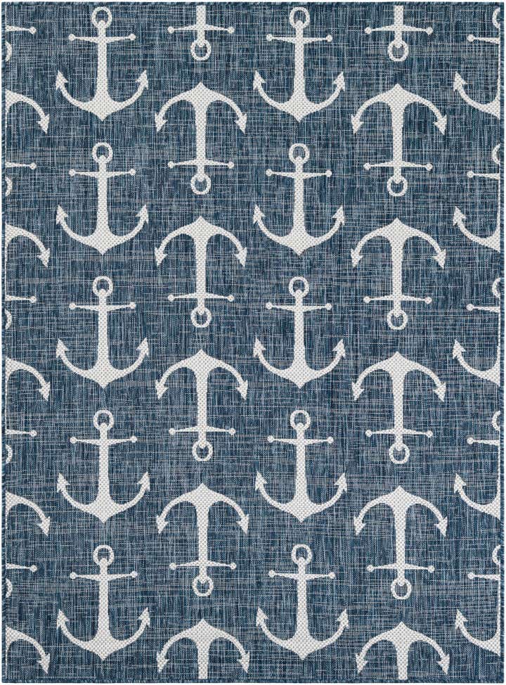 5' 3 x 7' Easy-Clean Coastal Indoor / Outdoor Rug