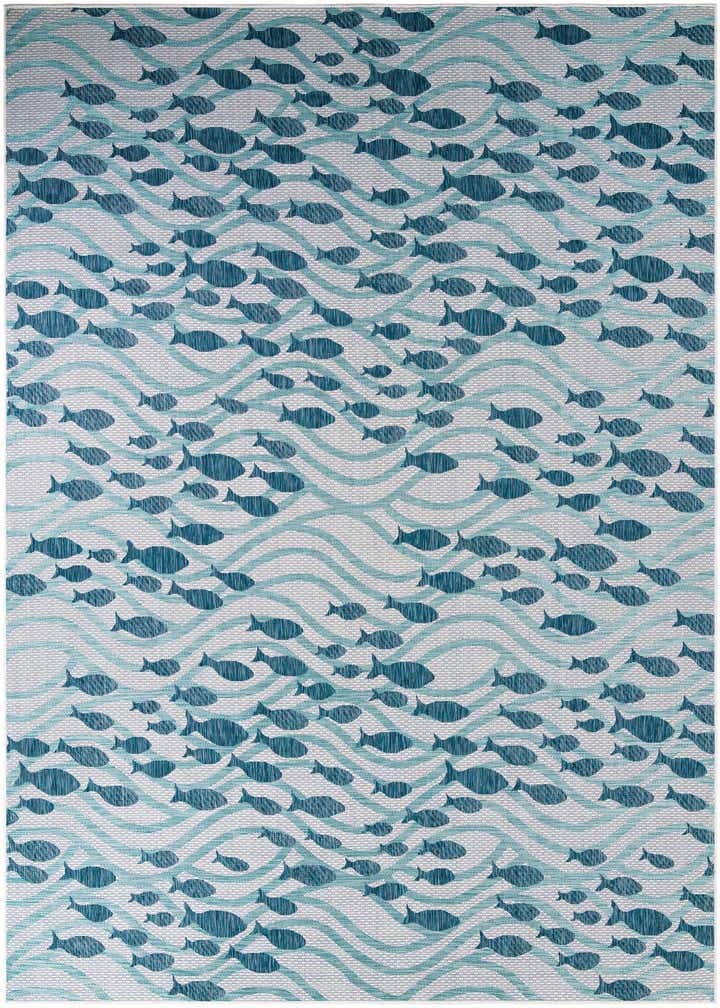 10' x 13' Easy-Clean Coastal Indoor / Outdoor Rug