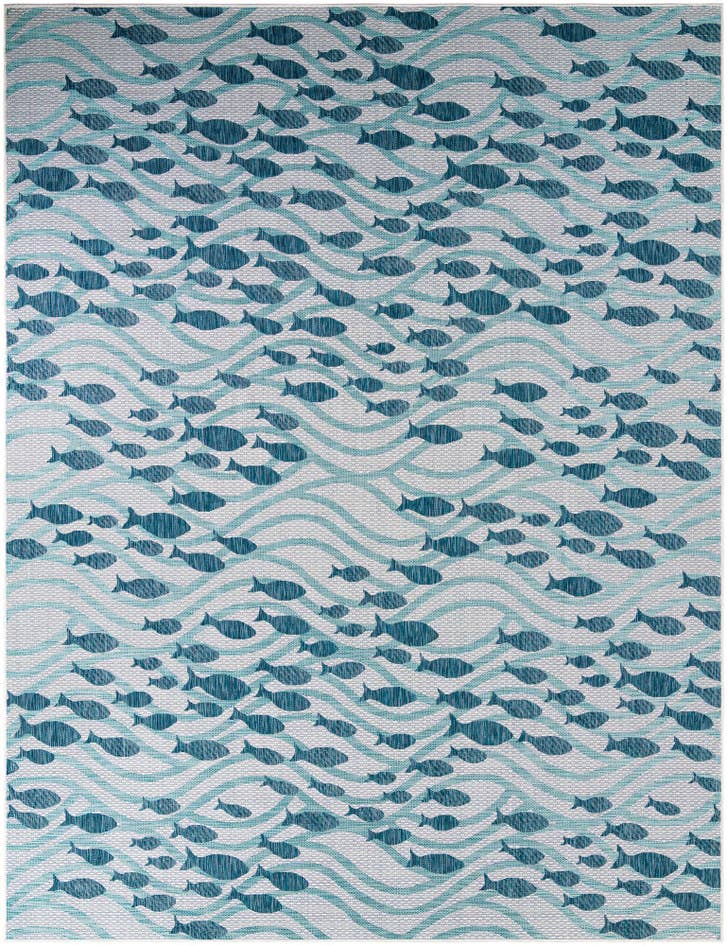 Detail image of 10' x 13' Easy-Clean Coastal Indoor / Outdoor Rug
