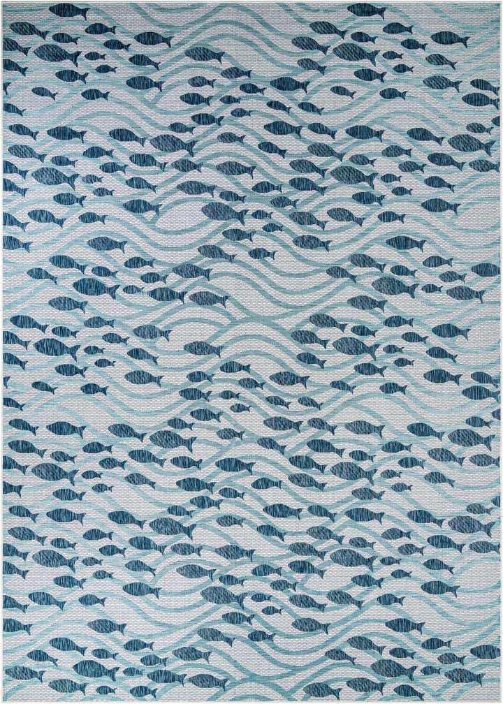 10' x 14' Easy-Clean Coastal Indoor / Outdoor Rug