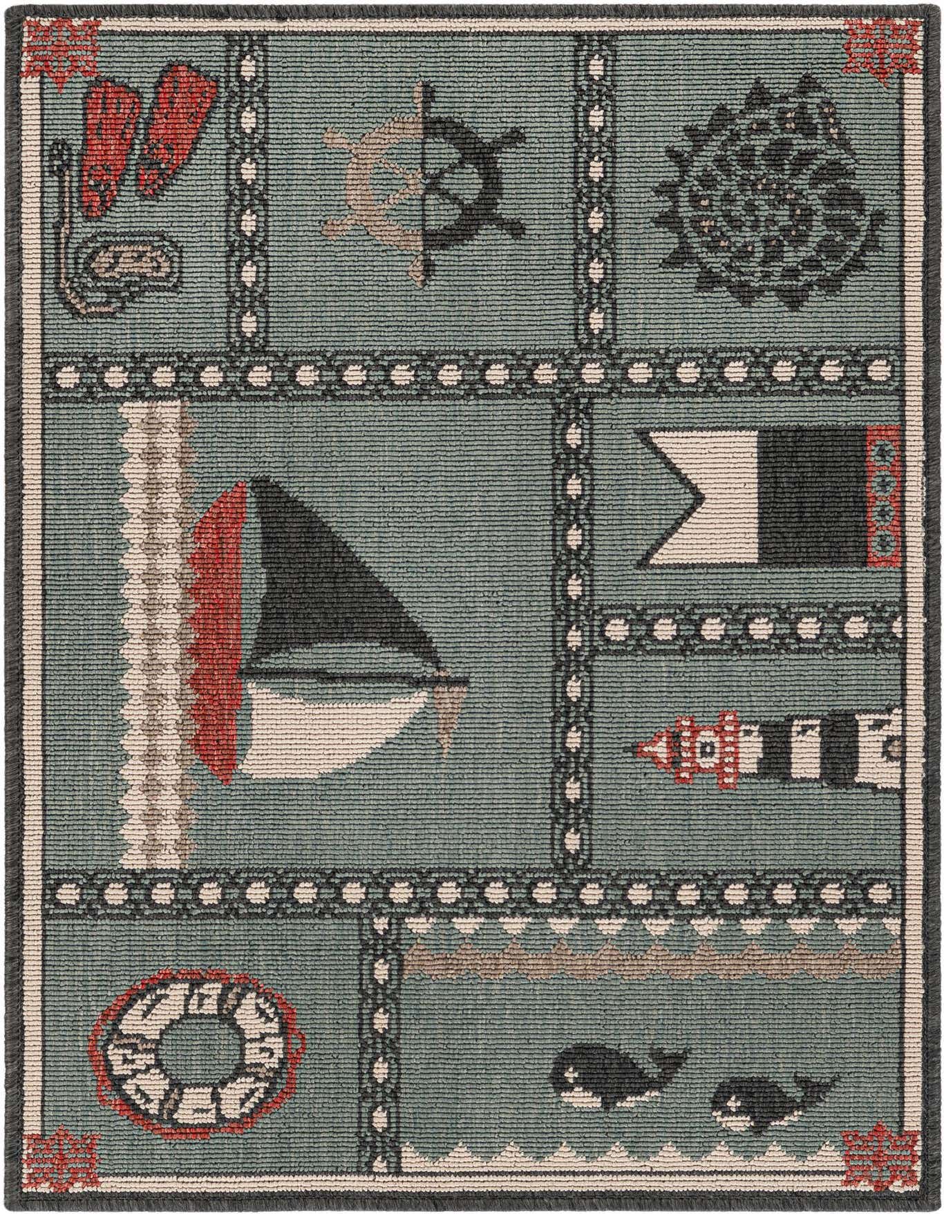 2' x 3' Easy-Clean Coastal Indoor / Outdoor Rug