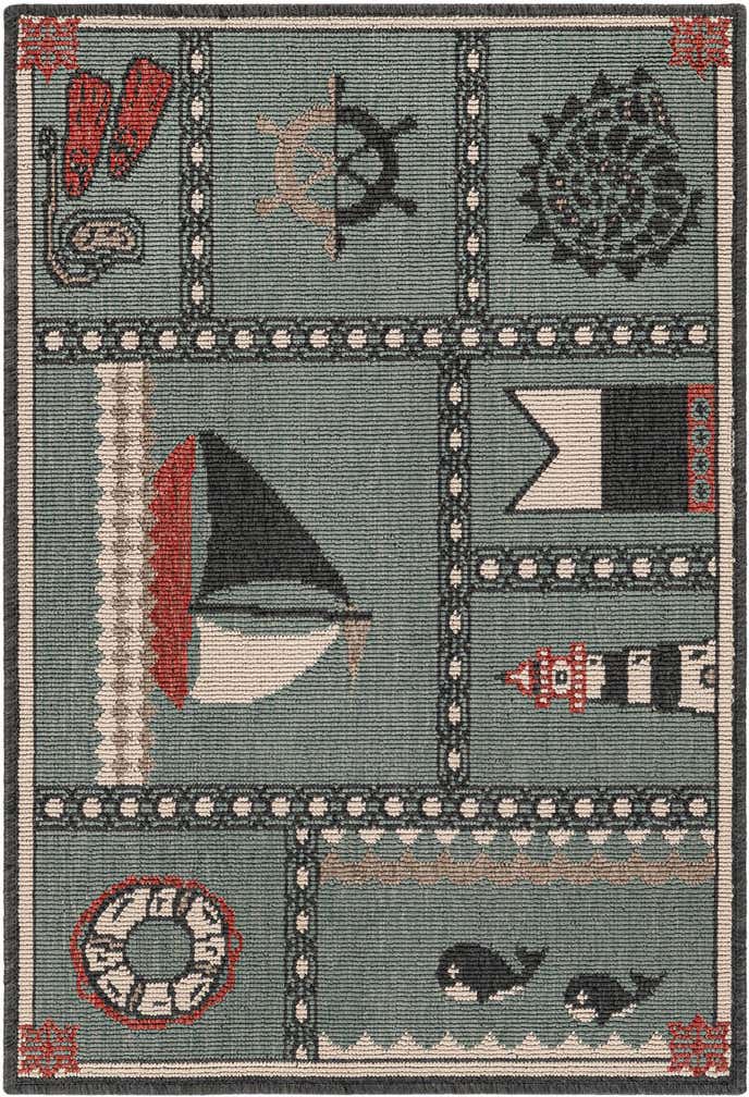 2' x 3' Easy-Clean Coastal Indoor / Outdoor Rug