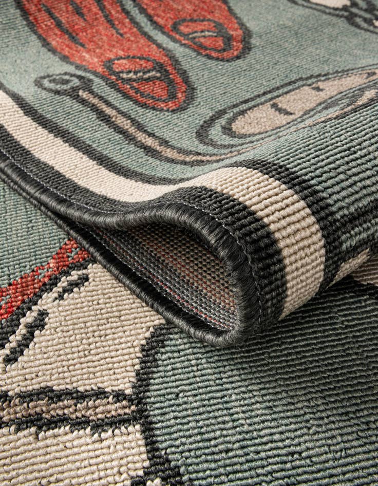 Detail image of 10' x 14'  Washable Coastal Indoor / Outdoor Rug