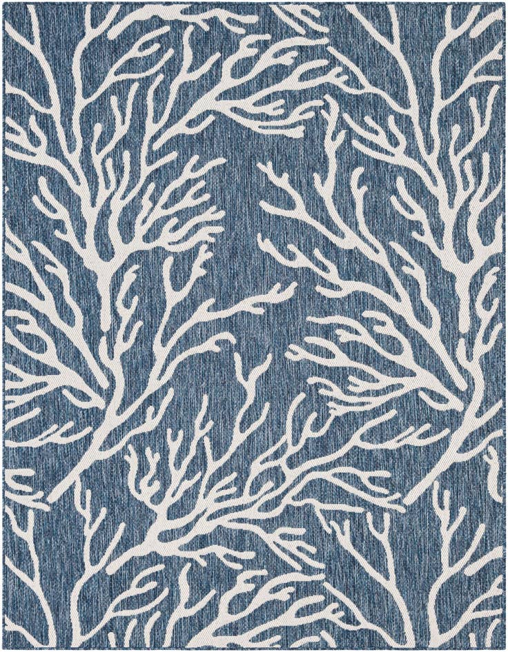 Detail image of 5' 3 x 8' Easy-Clean Coastal Indoor / Outdoor Rug
