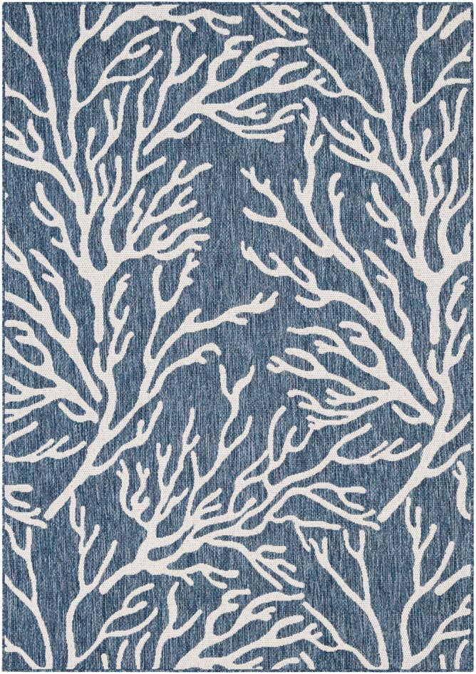 Detail image of 5' 3 x 8' Easy-Clean Coastal Indoor / Outdoor Rug