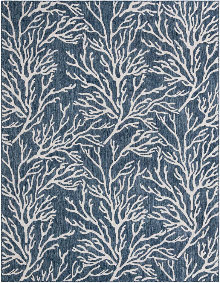 Detail image of 9' x 12' Easy-Clean Coastal Indoor / Outdoor Rug