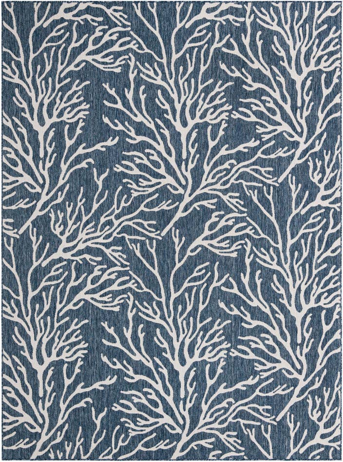 Detail image of 9' x 12' Easy-Clean Coastal Indoor / Outdoor Rug