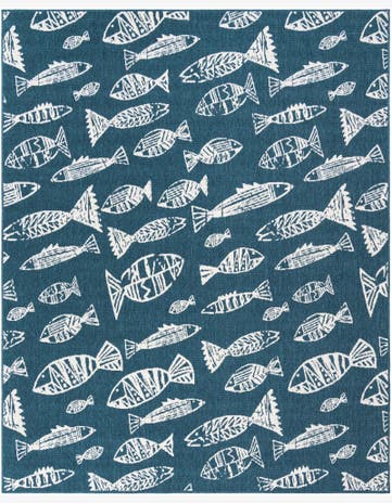 7' 10 x 10' Easy-Clean Coastal Indoor / Outdoor Rug