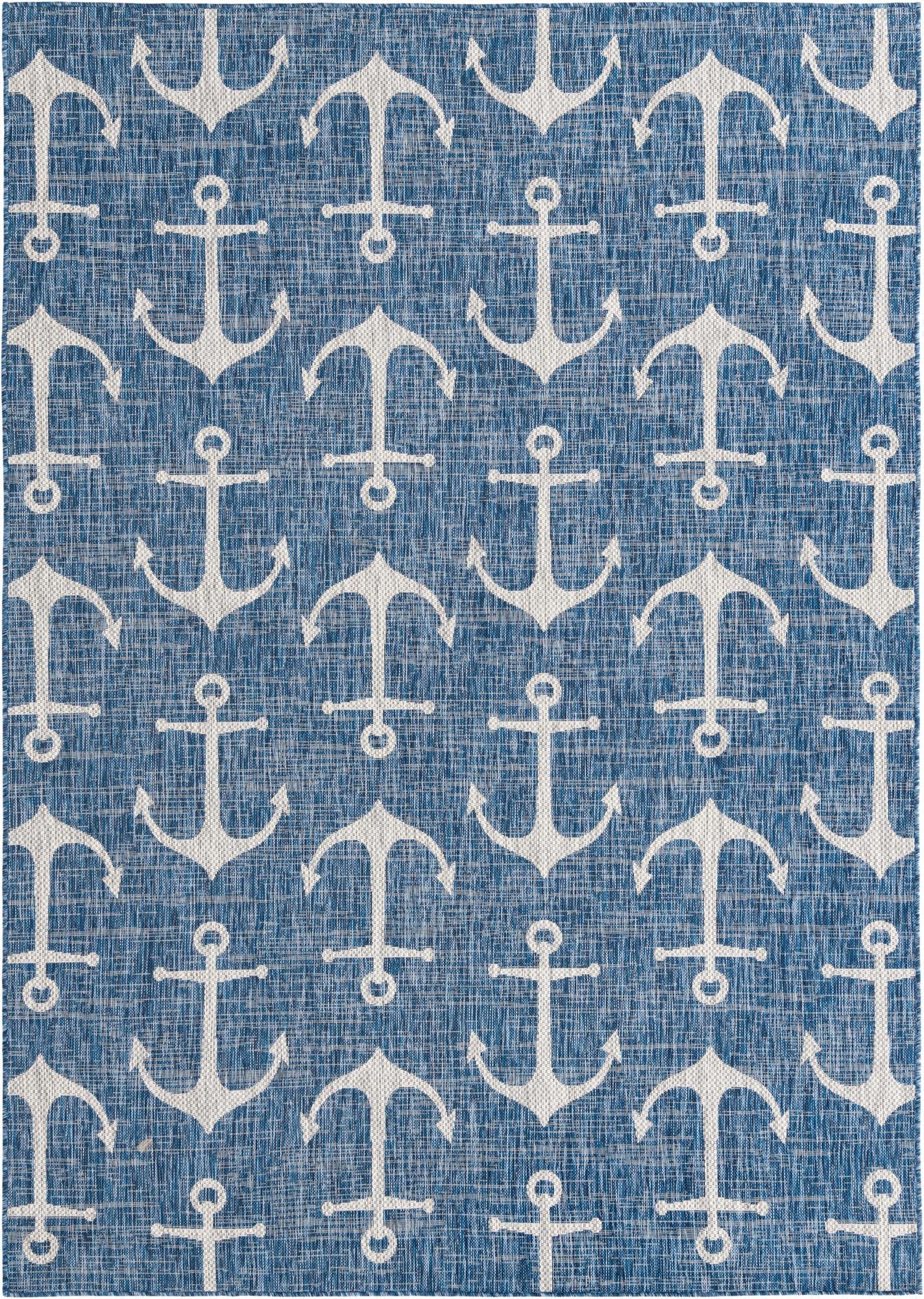 7' x 10'  Washable Coastal Indoor / Outdoor Rug