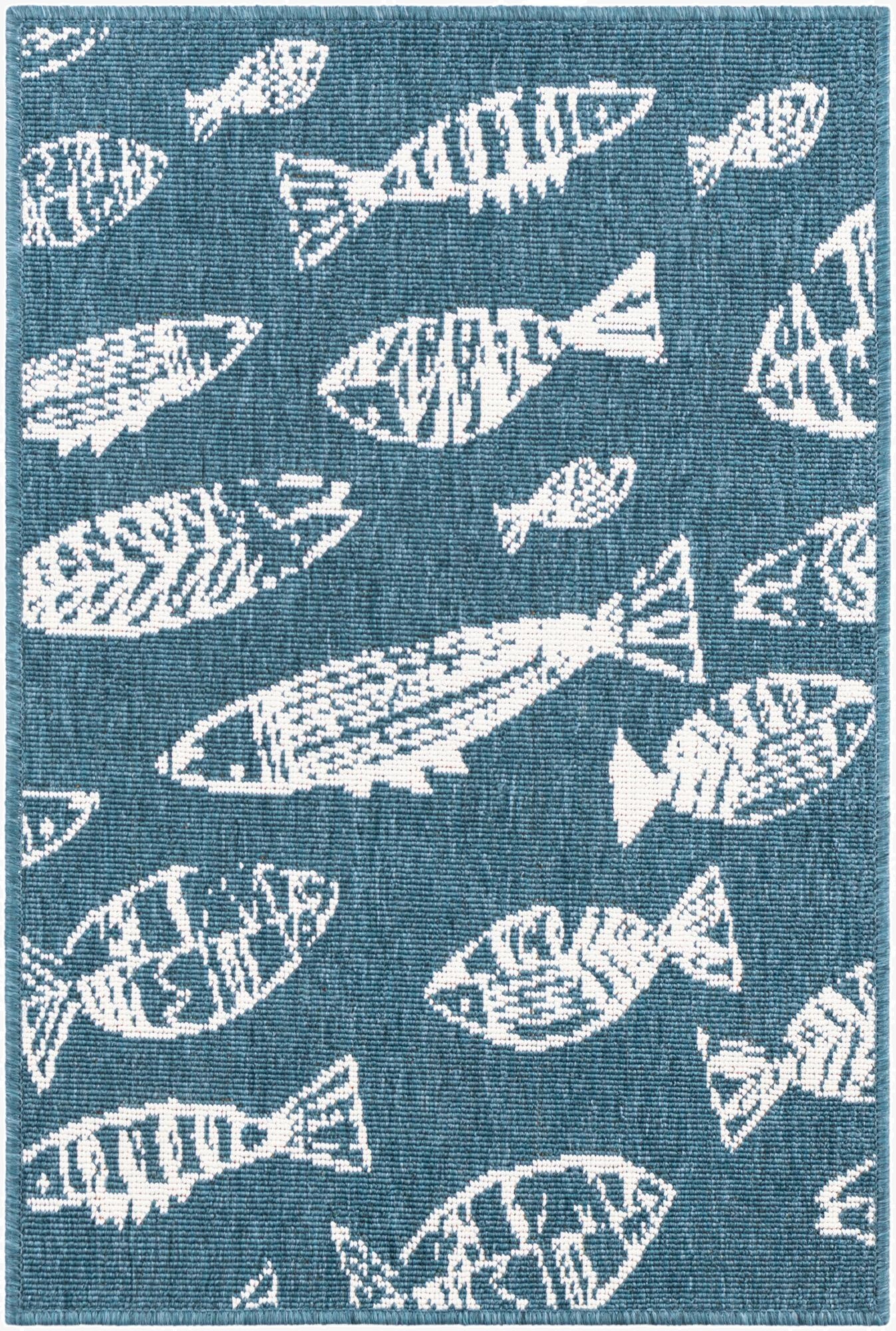 2' x 3'  Washable Coastal Indoor / Outdoor Rug