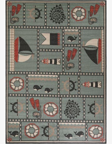 10' x 14' Easy-Clean Coastal Indoor / Outdoor Rug