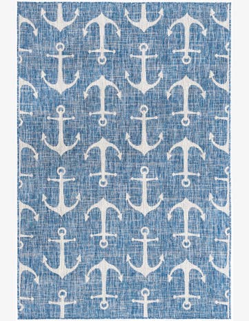 5' 3 x 8' Easy-Clean Coastal Indoor / Outdoor Rug
