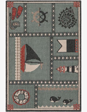 2' x 3' Easy-Clean Coastal Indoor / Outdoor Rug