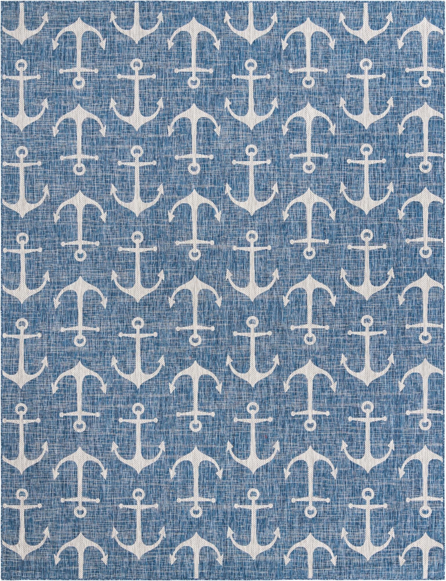Primary image 10' x 13'  Washable Coastal Indoor / Outdoor Rug