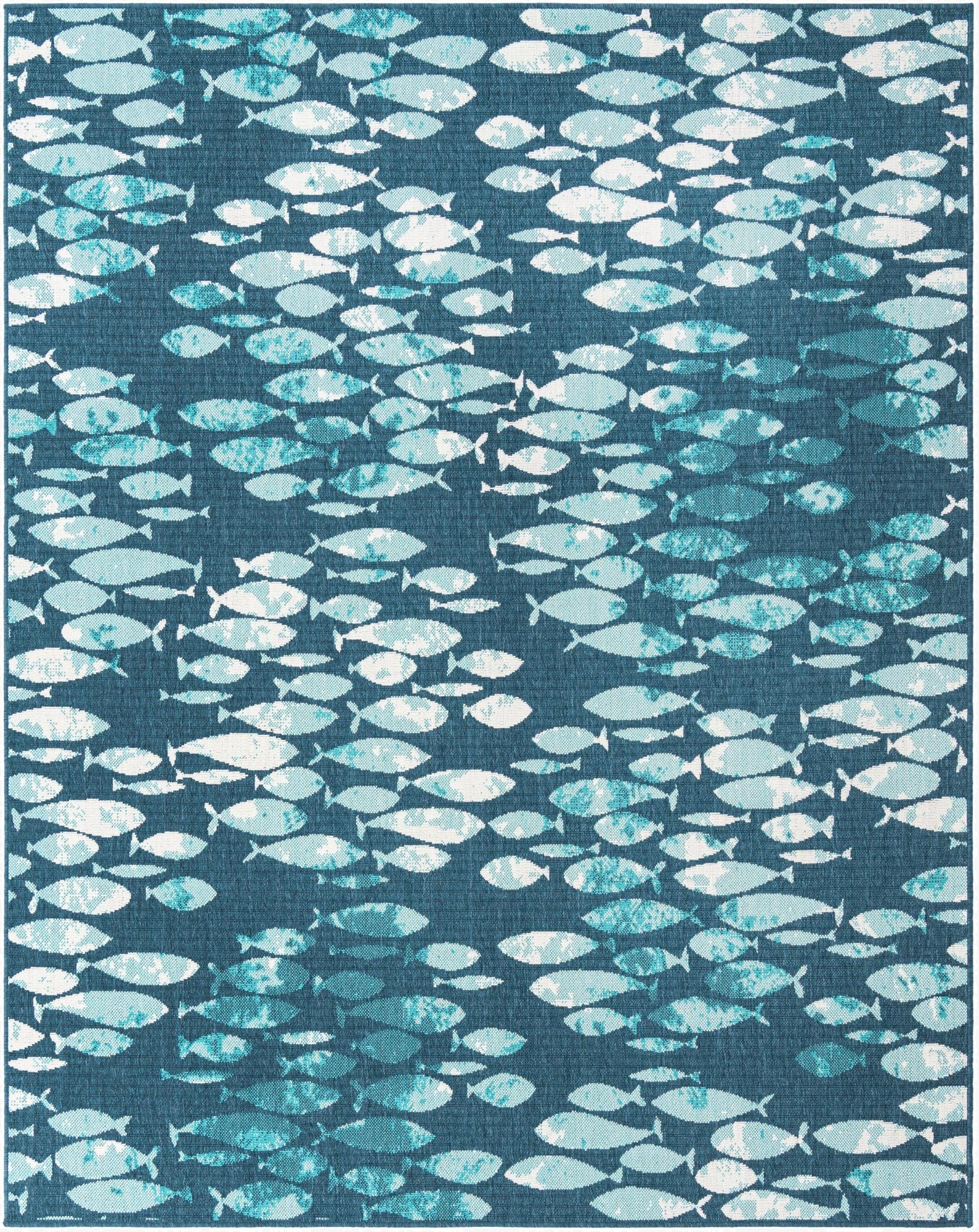 Primary image  7' 10 x 10'  Washable Coastal Indoor / Outdoor Rug
