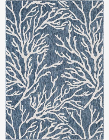 5' 3 x 8' Easy-Clean Coastal Indoor / Outdoor Rug