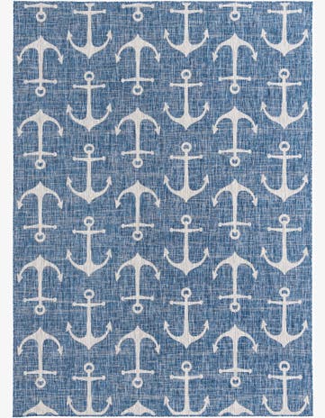 7' 10 x 11' Easy-Clean Coastal Indoor / Outdoor Rug
