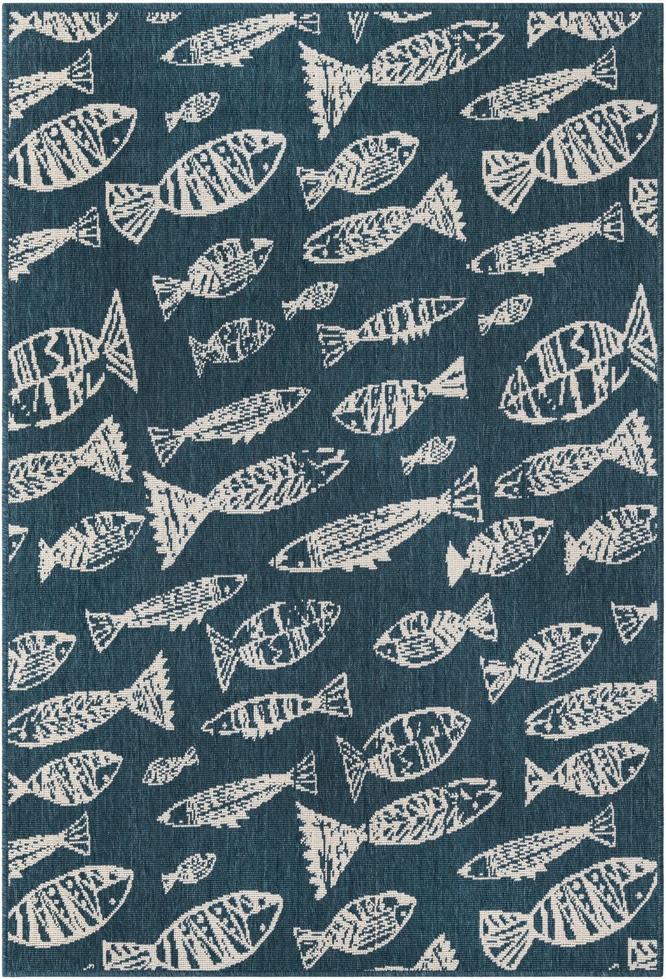 4' x 6'  Washable Coastal Indoor / Outdoor Rug