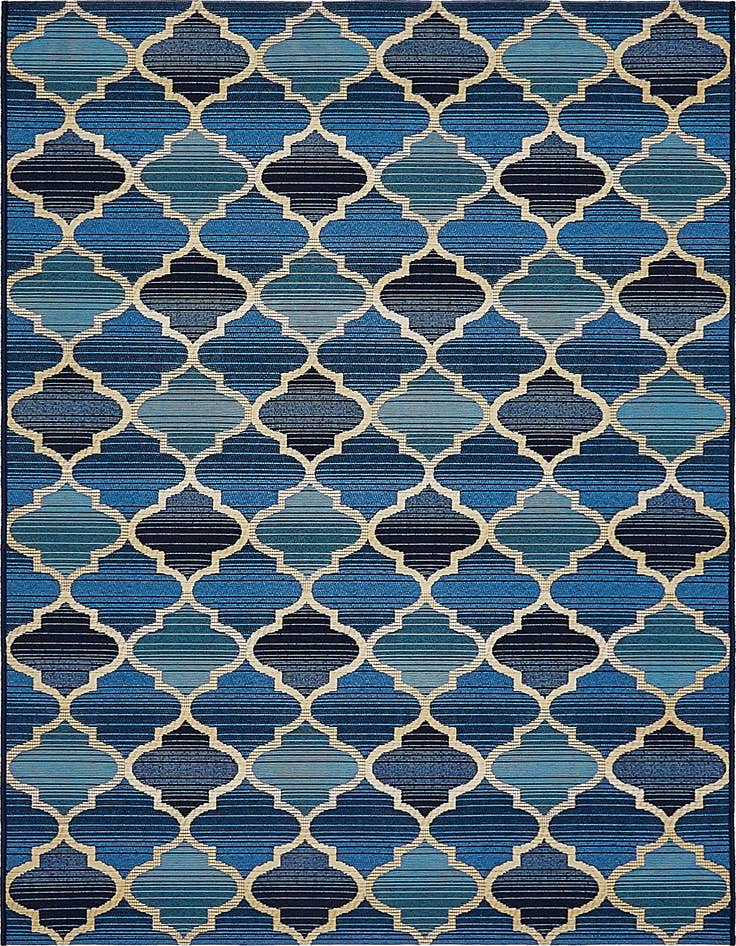 Detail image of 4' x 6' Easy-Clean Lattice Indoor / Outdoor Rug
