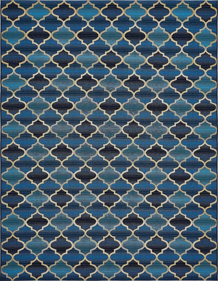 Detail image of 8' x 11' 4 Easy-Clean Lattice Indoor / Outdoor Rug