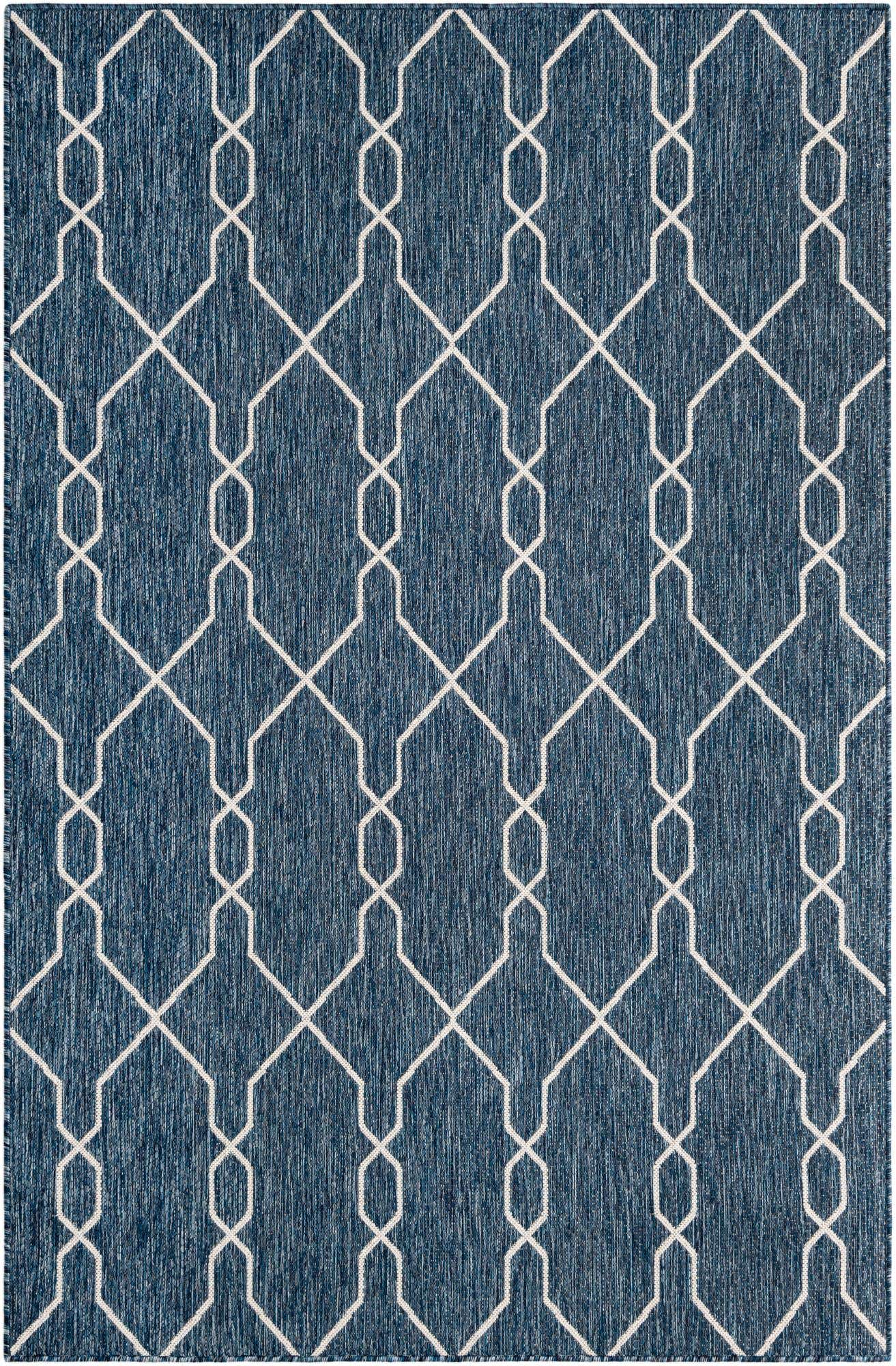 5' 3 x 8' Easy-Clean Lattice Indoor / Outdoor Rug