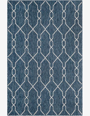 5' 3 x 8' Easy-Clean Lattice Indoor / Outdoor Rug