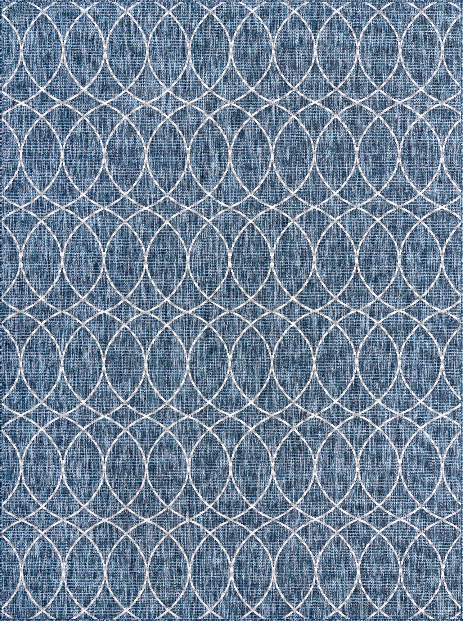 9' x 12' Easy-Clean Lattice Indoor / Outdoor Rug
